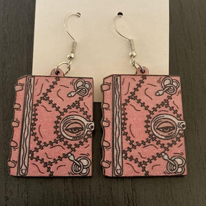 Hocus Pocus Spell book halloween earrings